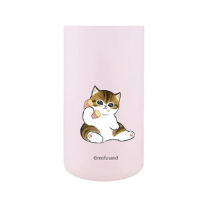 東亜金属 モフサンド ステンレスワンプッシュボトル 350mL ドーナツにゃん FCD338T-53-2192-イメージ2