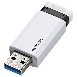 エレコム USB3.1(Gen1)対応ノック式USBメモリ(64GB) ホワイト MF-PKU3064GWH エレコム USB3.1(Gen1)対応ノック式USBメモリ(64GB) ホワイト MF-PKU3064GWH