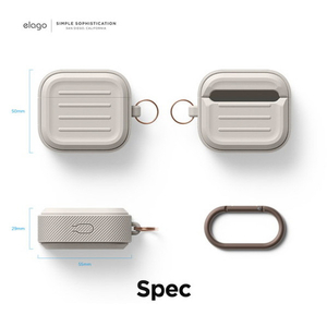 elago AirPods 3用シリコンケース ストーン EL_AP3CSTPAO_ST-イメージ7