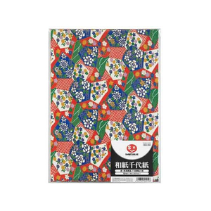 スマートバリュー 和紙千代紙 赤青系柄10枚 FCE276L-B400J-5RB-イメージ1