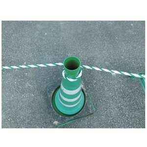 トラスコ中山 標識ロープ 3つ打 7.5mm×30m 白・緑 FC096GG-4896637-イメージ2