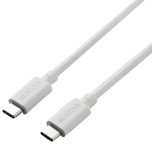 エレコム USB4ケーブル(Type-C to Type-C) 0．8m USB4-APCC5P08シリーズ シルバー USB4-APCC5P08SV-イメージ1