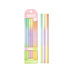 トンボ鉛筆 かきかたえんぴつ フェアリーグラデ 2B FCJ058U-KB-KUB03-2B-イメージ1