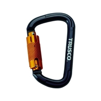 トラスコ中山 TRUSCO スライドロック付カラビナ 線径10.5mm×110mm ブラック FC992FC-4150449