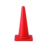 緑十字/カラーコーン 赤 高さ700mm RC-1R ベース385mm角 FC693UE-1127570