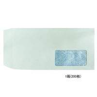 今村紙工 透けない窓付き封筒テープ付 長3 グリーン 200枚 F184676-MD-W03