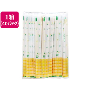 大和物産 アスペンポリ完封箸 元禄箸楊枝無 100膳×40パック FCE645A-20053-イメージ1