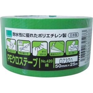 オカモト NO420 PEクロステープ包装用 緑 50ミリ FC753GB-4694279-イメージ1
