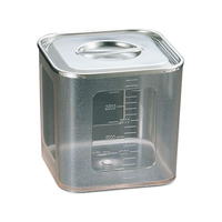 三宝産業 UK ポリカーボネイト 角型キッチンポット(目盛付) 18cm FC970KX-0035800