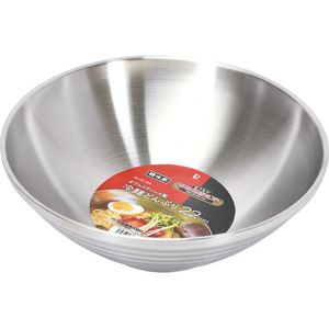 パール金属 韓味家 ダブルステンレス製 冷麺 どんぶり 22cm FCJ891D-HC-304-イメージ1
