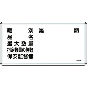 日本緑十字社 標識 類別・品名・保安監督者 スチール FC412GK-8248095-イメージ1