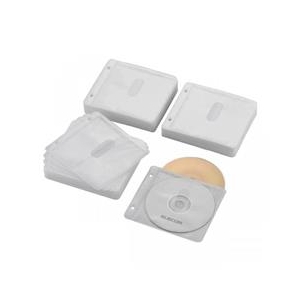 エレコム Blu-ray・CD・DVD対応不織布ケース 2穴 CCD-NBWB240WH-イメージ1