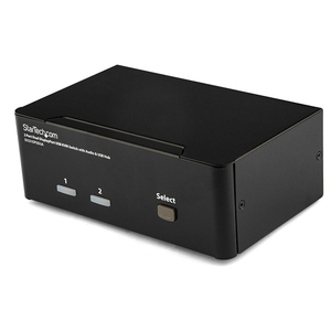 シネックスジャパン KVMスイッチ 2ポートデュアルDisplayPort オーディオ対応 USB 2.0ハブ搭載 ブラック SV231DPDDUA-イメージ1