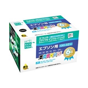 エコリカ リサイクルインクカートリッジ 6色パック 6色BOXパック ECI-E326P/BOX エコリカ リサイクルインクカートリッジ 6色パック 6色BOXパック ECI-E326P/BOX
