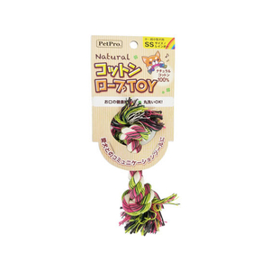 ペットプロジャパン ペットプロ ナチュラルコットンロープTOY レインボー SSサイズ FC75353-イメージ1