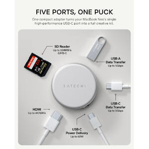 SATECHI Satechi OntheGo(TM) 5-in-1 Multiport Adapter シルバー PST-POTG5S-イメージ12