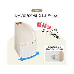 リヒトラブ noie-style ドキュメントボックス タテ A4 スリム ホワイト FCE173N-F7692-0-イメージ3