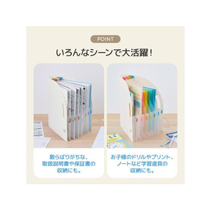 リヒトラブ noie-style ドキュメントボックス タテ A4 スリム ホワイト FCE173N-F7692-0-イメージ4