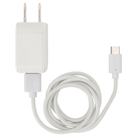 クオリティトラストジャパン USB-A×2ポート スリムACアダプタ 計2．4A Type-Cケーブル付属(1m) ホワイト QTC024WH