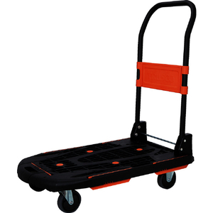 トラスコ 樹脂台車 カルティオ ７８０Ｘ４９０ 折畳 ブラック 完成品 MPK780BK-イメージ1
