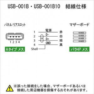 アイネックス ケース用USBケーブル マザーボードタイプ 10本 USB-001BC10-イメージ2