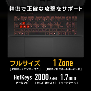 ASUS ノートパソコン ASUS TUF Gaming A18 イェーガーグレー FA808UH-R7R5050-イメージ6