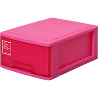 サンコープラスチック A4レターケース深型1段 シルキー410 ピンク F730337