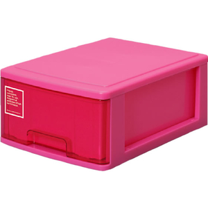 サンコープラスチック A4レターケース深型1段 シルキー410 ピンク F730337-イメージ1