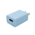 藤本電業 USB1ポート カラフルAC充電器 1A ブルー CA-07BL-イメージ1