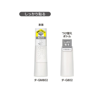 コクヨ グルー 液体のり しっかり貼る 3本(本体+替) FCU5801-ﾀ-GM802-2R-イメージ8