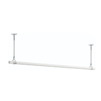 川口技研 室内用ホスクリーン 物干竿セット QSC型(1セット/ショートサイズ) ホワイト QSCS-23-W