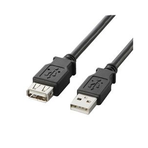 エレコム USB2．0延長ケーブル(A-A延長タイプ) ブラック0.5m U2C-E05BK-イメージ1