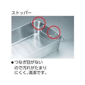 日本メタルワークス IKD/エコクリーン ストッパー付給食バット 運搬型 穴明 FC096KR-4042093-イメージ3
