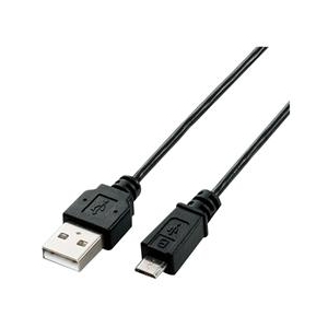 エレコム 極細Micro-USB(A-MicroB)ケーブル ブラック・0.5m U2C-AMBX05BK-イメージ1