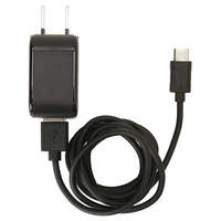 クオリティトラストジャパン USB-A×2ポート スリムACアダプタ 計2．4A Type-Cケーブル付属(1m) ブラック QTC024BK