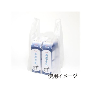 シモジマ レジ袋 EFハンド ナチュラル L(390×480×135mm)100枚×10袋 FCL9614-12065516243-イメージ3