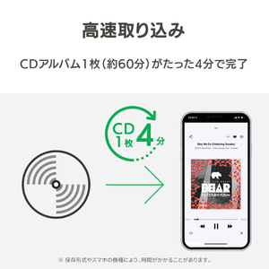 I・Oデータ スマホ/タブレットPC用CDレコーダー 「CDレコSE」有線モデル ホワイト CD-SEW-イメージ5