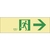 緑十字/高輝度蓄光避難誘導ステッカー標識 非常口→ FC412VD-8148752-イメージ1