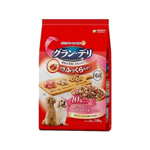ユニ・チャーム グラン・デリ ふっくら仕立て 10歳以上用 鶏ささみビーフ緑黄色野菜小魚チーズ角切りビーフ粒入り 1.6kg FCU8692-イメージ1