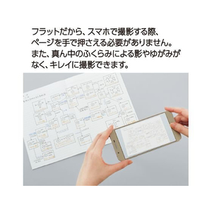 コクヨ キャンパス フラットが気持ちいいノート(ドット入) セミB5 A罫 青 FC114PM-ﾉ-FL3CAT-B-イメージ5