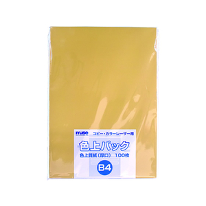 ミューズ 色上パック 色上質(厚口) B4 白茶 100枚 F728898-イメージ1