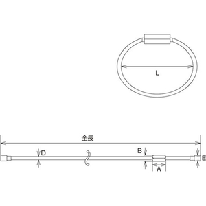 エスコ 3.0×385mm ワイヤーキャッチ(ステンレス製) FCJ058M-EA638JA-107-イメージ5