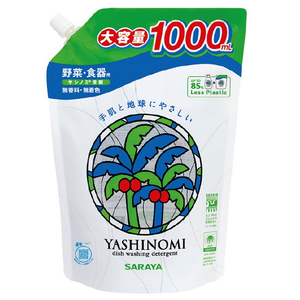 サラヤ ヤシノミ洗剤 野菜・食器用 詰替用 1000ML ﾔｼﾉﾐｾﾝｻﾞｲﾔｻｲｼﾖﾂｷｶｴ1000ML-イメージ1