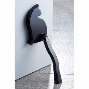 旭電機化成 AKS-05BK ドアストッパーねこ ブラック|エディオン公式通販