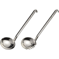 エムテートリマツ MT/18-0 ノンリベット レードル柄 お玉 お玉直径95mm柄250mm FCL3727-025407001