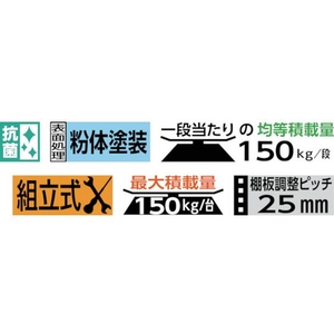 トラスコ中山 フェニックスラック用キャスター Φ125自在 NU車輪 FC230GN-5101344-イメージ2
