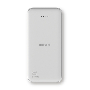 マクセル 半固体モバイルバッテリー10000mAh ホワイト MPC-CSSB10000WH-イメージ1
