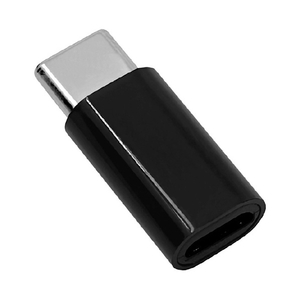 ラスタバナナ 充電・通信変換アダプタ MICROUSB TO TYPE-C ブラック RHEMC02BK-イメージ1