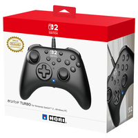 HORI ホリパッド TURBO for Nintendo Switch  2 , Windows PC ブラック NSX005