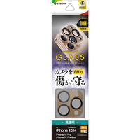 ラスタバナナ iPhone 16 Pro/16 Pro Max用カメラレンズ保護ガラス アルミフレーム ゴールド CR4428IP4617P